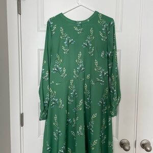 Floral Green Dress